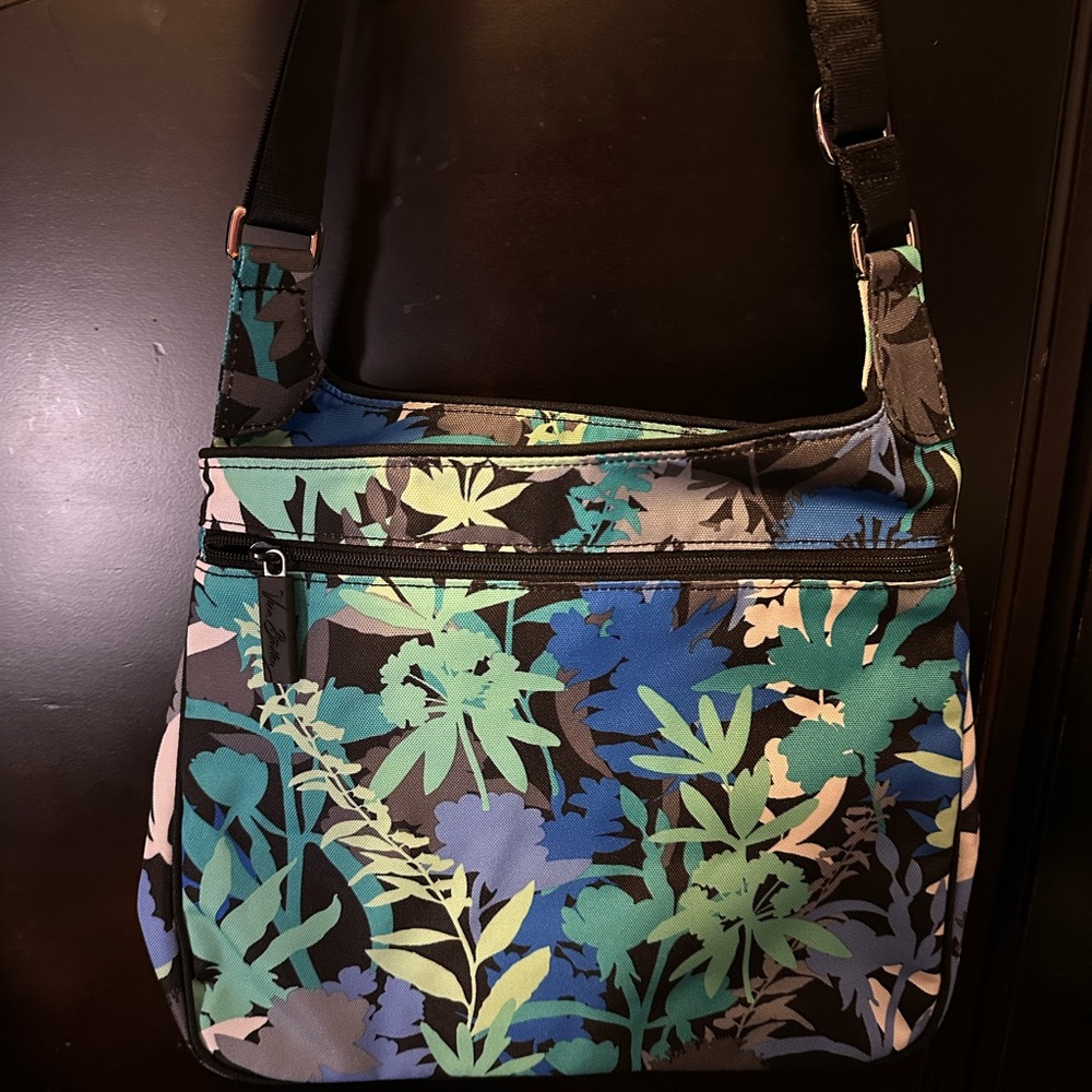 Vera Bradley Blue and Green Floral Shoulder Bag